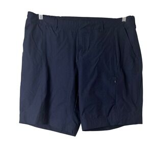 32 Degrees Cargo Shorts Men Size 36 Navy Blue Nylon Spandex Stretch Lightweight